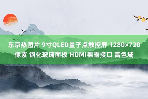 东京热图片 9寸QLED量子点触控屏 1280×720像素 钢化玻璃面板 HDMI裸露接口 高色域
