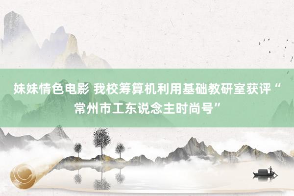 妹妹情色电影 我校筹算机利用基础教研室获评“常州市工东说念主时尚号”