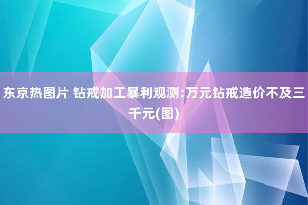 东京热图片 钻戒加工暴利观测:万元钻戒造价不及三千元(图)