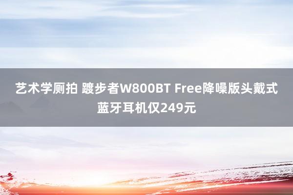 艺术学厕拍 踱步者W800BT Free降噪版头戴式蓝牙耳机仅249元