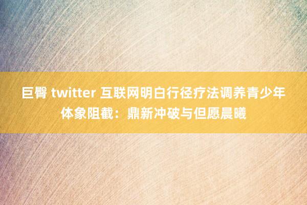 巨臀 twitter 互联网明白行径疗法调养青少年体象阻截：鼎新冲破与但愿晨曦