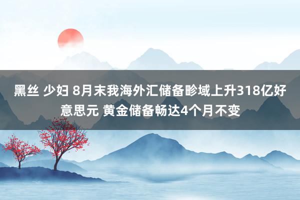 黑丝 少妇 8月末我海外汇储备畛域上升318亿好意思元 黄金储备畅达4个月不变