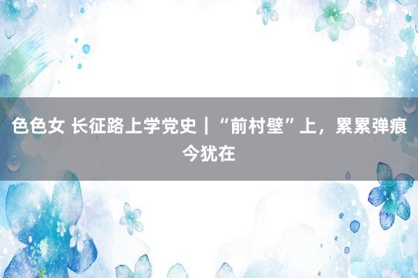 色色女 长征路上学党史｜“前村壁”上，累累弹痕今犹在