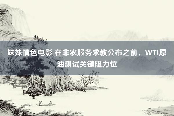 妹妹情色电影 在非农服务求教公布之前，WTI原油测试关键阻力位